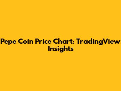 Pepe Coin Price Chart: TradingView Insights