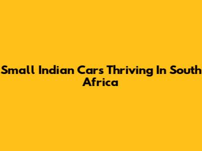 Small Indian Cars Thriving In South Africa
