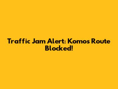 Traffic Jam Alert: Komo's Route Blocked!